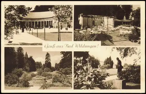 Ansichtskarte Bad Wildungen Mehrbildkarte mit 4 Ortsansichten 1961