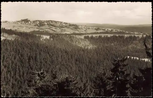 Ansichtskarte Hohegeiß-Braunlage Panorama-Ansicht Blick vom Spitzenberg 1956