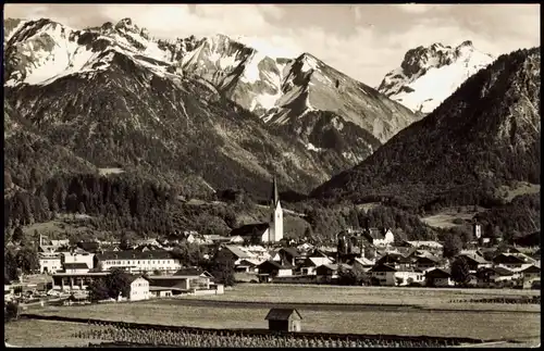 Ansichtskarte Oberstdorf (Allgäu) Panorama-Ansicht mit Kratzer 1966