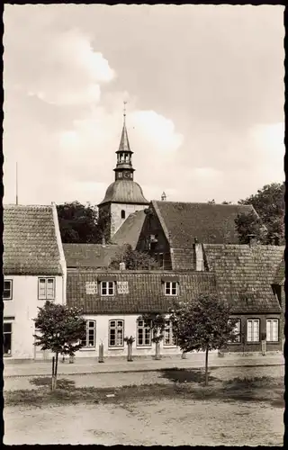 Ansichtskarte Friedrichstadt (Eider) Partie an der Ev. Kirche 1960