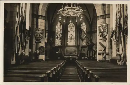 Ansichtskarte Wilhelmshaven Marine-Gedächtnis-Kirche, Alttar Patriotika 1934