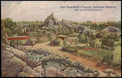 Stellingen-Hamburg Blick vom Nordlandpanorama Tierpark Hagenbeck 1912