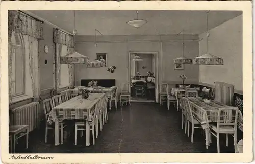 Ansichtskarte Herzogswalde-Wilsdruff Tännichtmühle - Speiseraum 1938