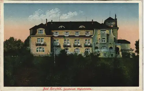 Ansichtskarte Bad Hersfeld Sanatorium Wigbertshöhe. 1928