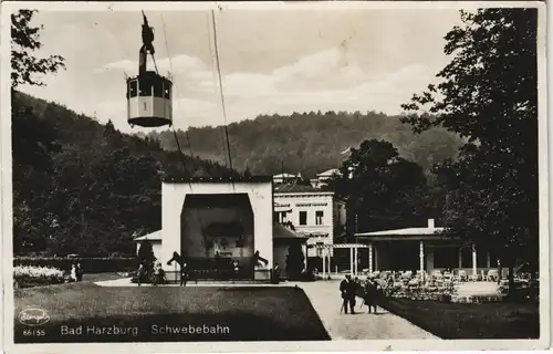 Ansichtskarte Bad Harzburg Schwebebahn, Talstation 1937