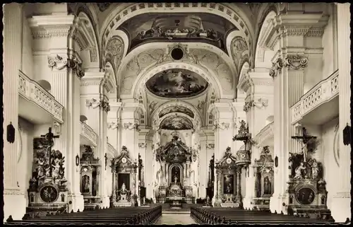 Ansichtskarte  Rot a. d. Rot Inneres der Klosterkirche 1960