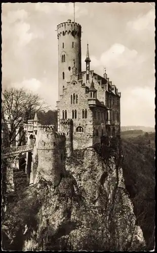 Lichtenstein (Württemberg) Schloss Lichtenstein Gesamtansicht 1960