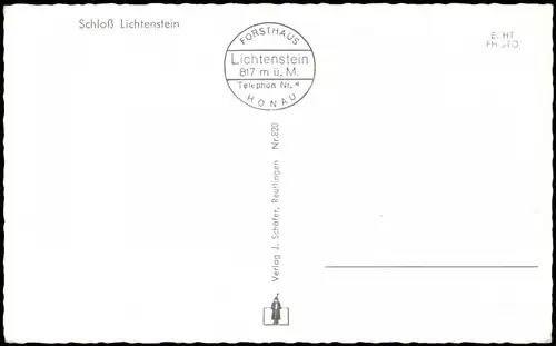 Lichtenstein (Württemberg) Schloss Lichtenstein Gesamtansicht 1960