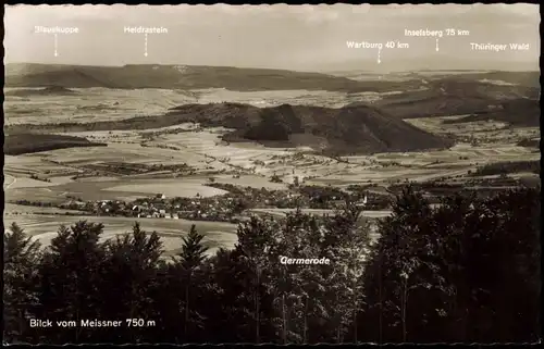 Ansichtskarte Meißner Umland-Ansicht Blick vom Meissner auf Germerode 1960
