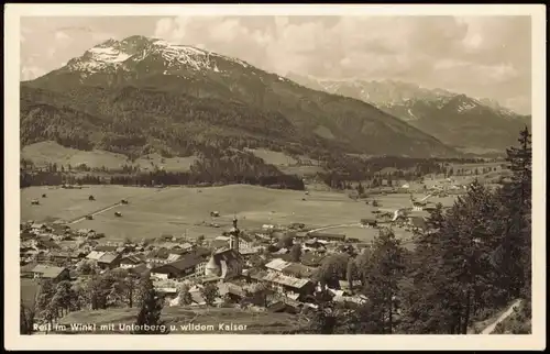 Reit im Winkl Panorama-Ansicht mit Unterberg u. wildem Kaiser 1952