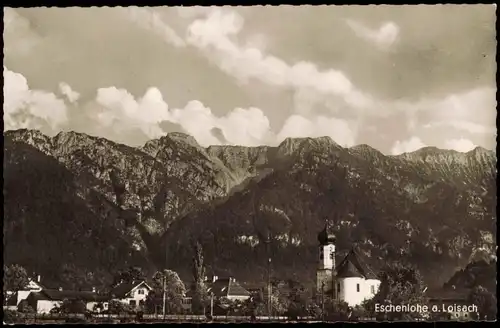 Ansichtskarte Eschenlohe-Ohlstadt Panorama-Ansicht 1960