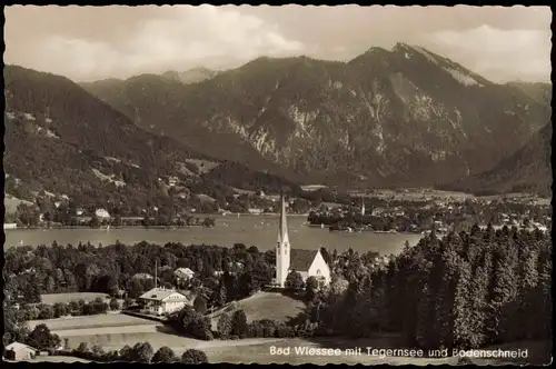 Bad Wiessee Panorama Blick mit Tegernsee und Bodenschneid 1959/1958