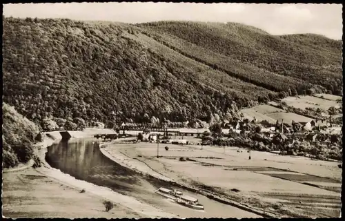 Ansichtskarte Bodenwerder Panorama-Ansicht Weser Weserbogen 1955