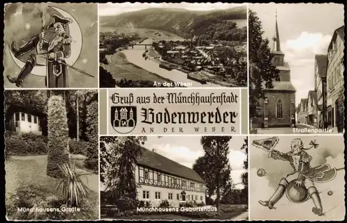 Bodenwerder Mehrbildkarte Ortsansichten der Münchhausen-Stadt 1961