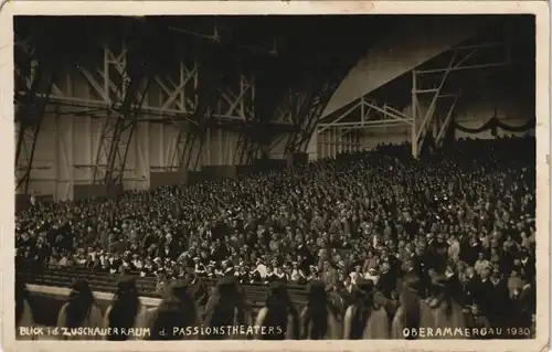 Oberammergau Passionstheater/Passionsspielhaus - Saal, voll besetzt 1930