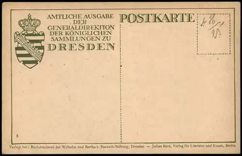 Künstlerkarte Künstler Maler Salomon Koninck Der Einsiedler 1910