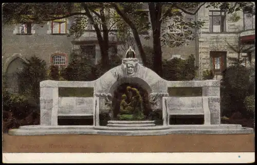 Ansichtskarte Leipzig Stadtteilansicht Partie am Märchenbrunnen 1910