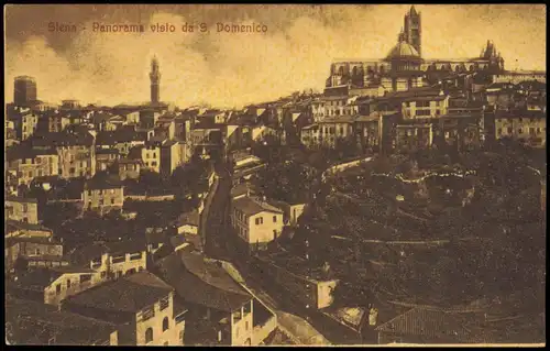 Cartoline Siena Siena Panorama visto da S. Domenico 1909