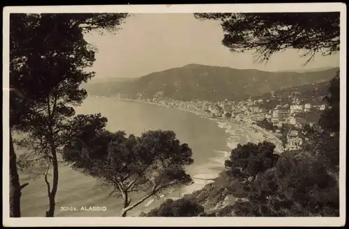 Cartoline Alassio Panorama-Ansicht 1935