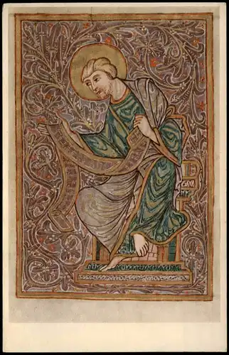 Lectionarium Evangeliorum, probably from Reichenau, Heiligen Motiv 1942 Goldrand