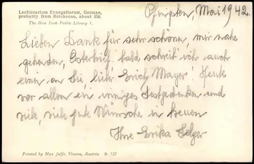 Lectionarium Evangeliorum, probably from Reichenau, Heiligen Motiv 1942 Goldrand