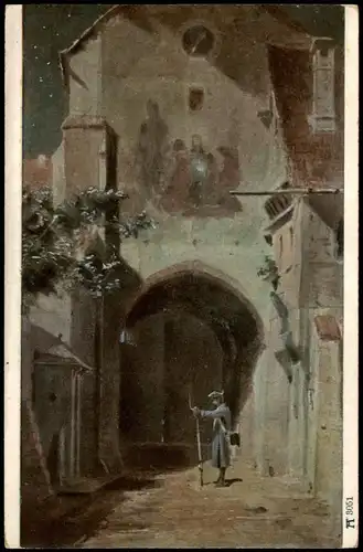 Ansichtskarte  Künstlerkarte Maler Carl Spitzweg "Torwache" 1920