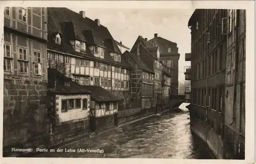 Ansichtskarte Hannover Partie an der Leine (Alt-Venedig) Fotokarte 1932