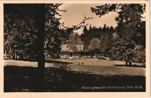 Ansichtskarte Friedrichroda Heuberghaus, Garten 1932