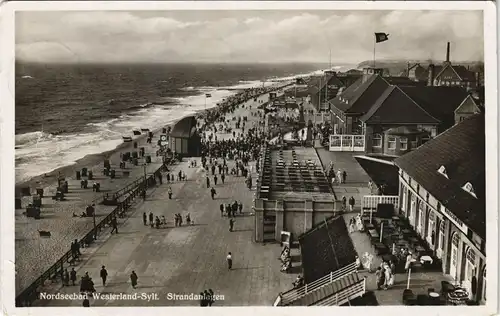 Ansichtskarte Westerland-Sylt Strandanlagen Fotokarte 1936