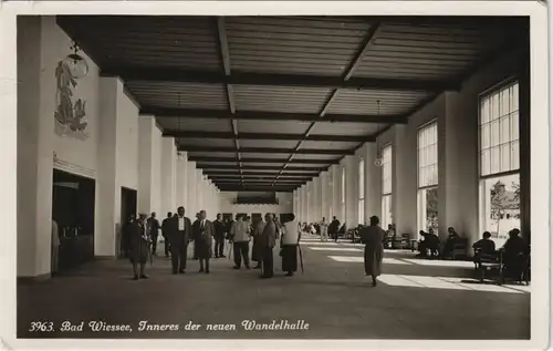 Ansichtskarte Bad Wiessee Inneres der neuen Wandelhalle 1937