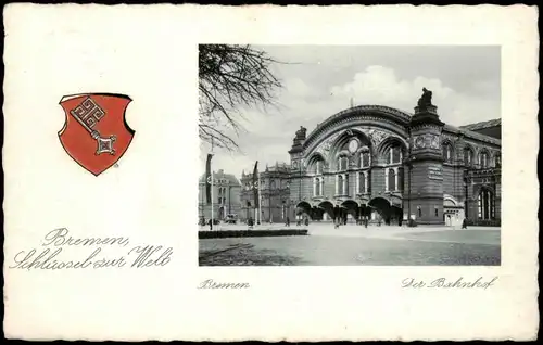 Bremen Hauptbahnhof, Heraldik Bremer Stadtwappen 1934 Prägekarte