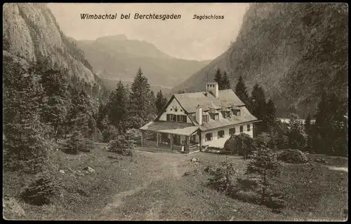 Ansichtskarte Berchtesgaden Jagdschloss Wimbachtal 1911
