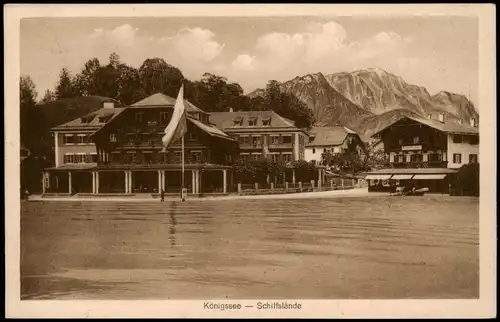 Ansichtskarte Schönau am Königssee Königssee - Schiffslände 1922