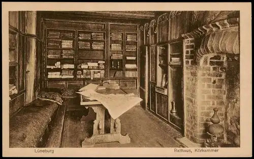 Ansichtskarte Lüneburg Rathaus, Körkammer 1922