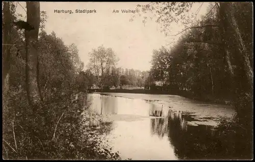 Ansichtskarte Harburg-Hamburg Stadtpark - Am Weiher 1926