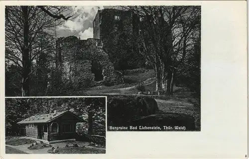 Ansichtskarte Bad Liebenzell Burgruine und Blockhütte - 2 Bild 1929