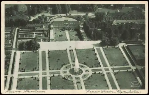 Ansichtskarte Hannover Luftbild Großer Garten 1924