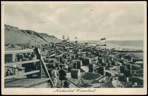 Ansichtskarte Westerland-Sylt Strandleben 1913