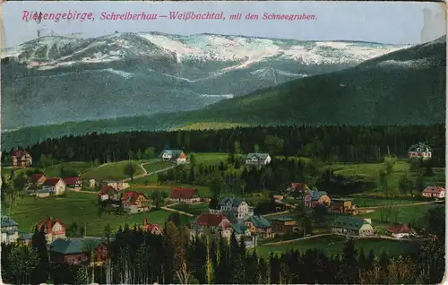 Schreiberhau Szklarska Poręba Riegengebirge Weißbachtal Schneegruben 1910