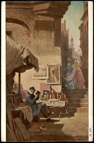 Ansichtskarte  Künstlerkarte Künstler Maler C. Spitzweg: Der Antiquar 1920