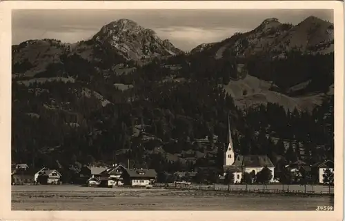 Ansichtskarte Bayrischzell Panorama-Ansicht mit Wendelstein 1935