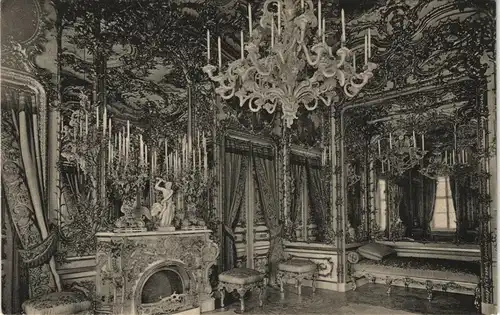 Ansichtskarte Chiemsee Herrenchiemsee Schloss Blaues Ruhezimmer 1910