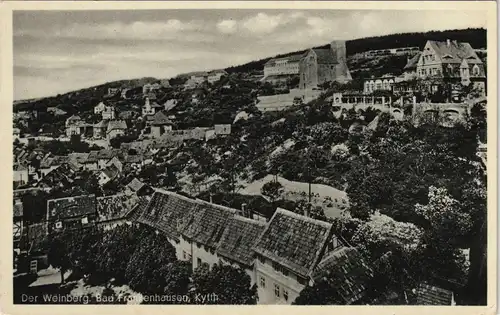 Bad Frankenhausen Der Weinberg Panorama Teilansicht der Stadt 1930