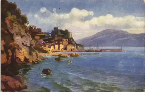 Ansichtskarte  Feldpostkarte 1. WK (Mittelmeer Motiv) 1916   Feldpost gelaufen