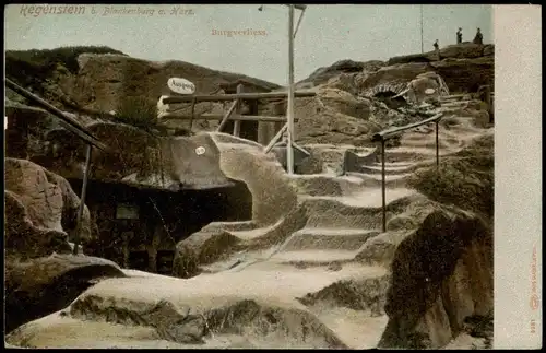 Ansichtskarte Blankenburg (Harz) Burg Burgruine Regenstein Burgverlies 1900