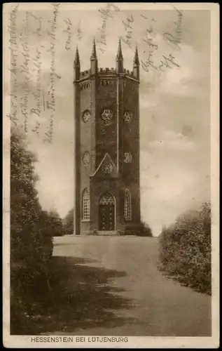 Ansichtskarte Lütjenburg Lüttenborg  Turm 1931   Zusatzstempel in Grün: