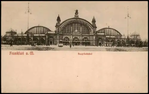 Frankfurt am Main Hauptbahnhof Vorplatz am Bahnhof mit Tram 1900