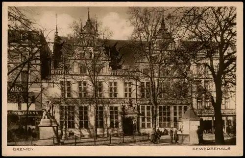 Ansichtskarte Bremen Partie am Gewerbehaus 1920