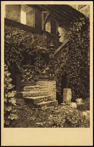 Lauenstein-Ludwigsstadt Burg Lauenstein Grenzwarte Wehrgangtreppe 1920