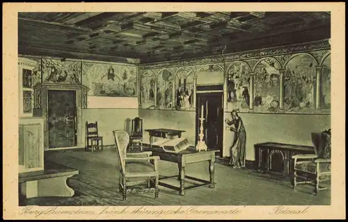 Lauenstein-Ludwigsstadt Burg Lauenstein Innenansicht Betsaal 1920